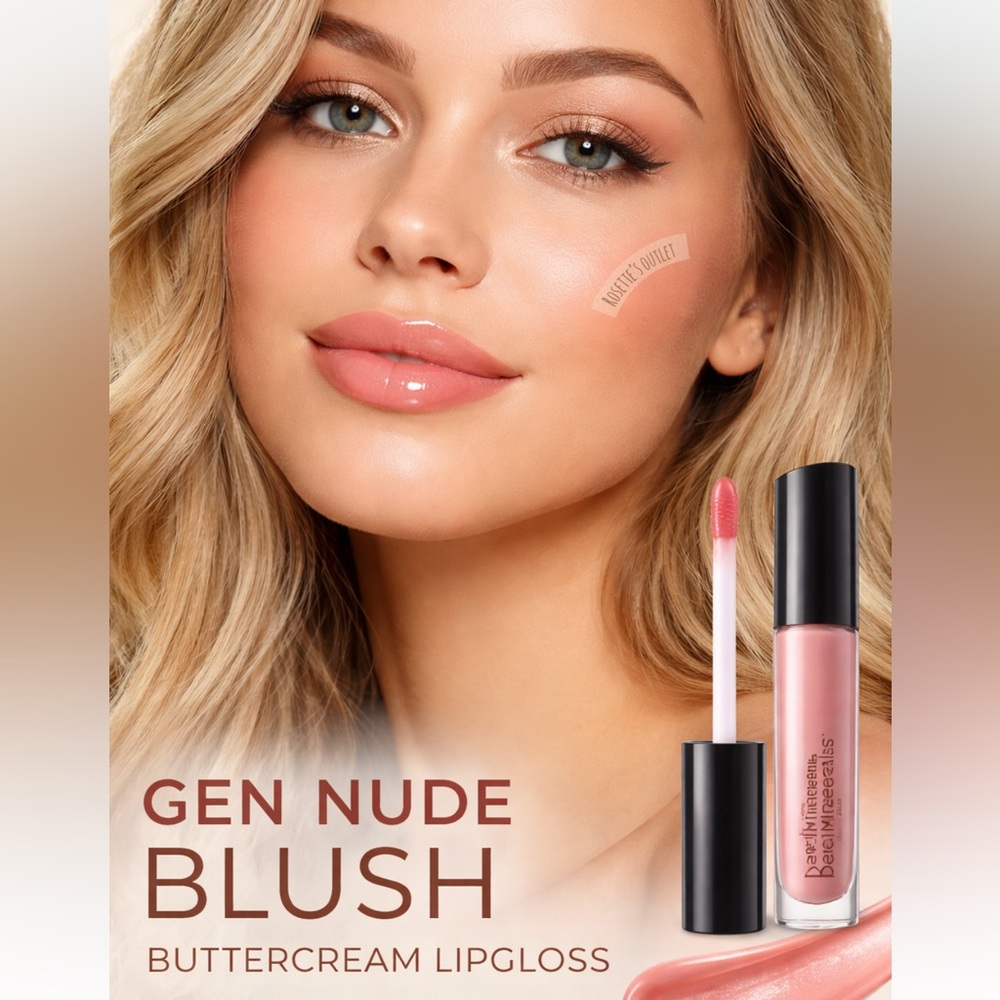 bareMinerals “ Blush” Gen Nude Lip Gloss & Balm in box
